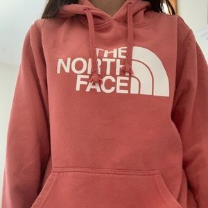 pink NORTH FACE hoodie